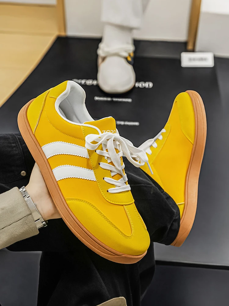 Men's Shoes, Autumn and Winter New Fashion Brand Sports Versatile Casual Flat-Soled Leather White Sneakers