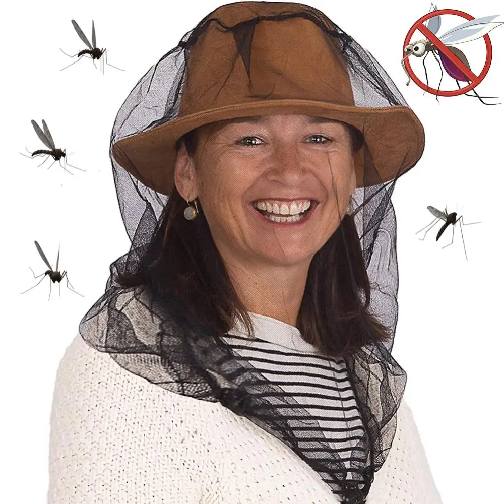 2Pcs Mosquito Insect Bug Bee Face Head Cover Shield Fine Mesh Net Not Included Hat