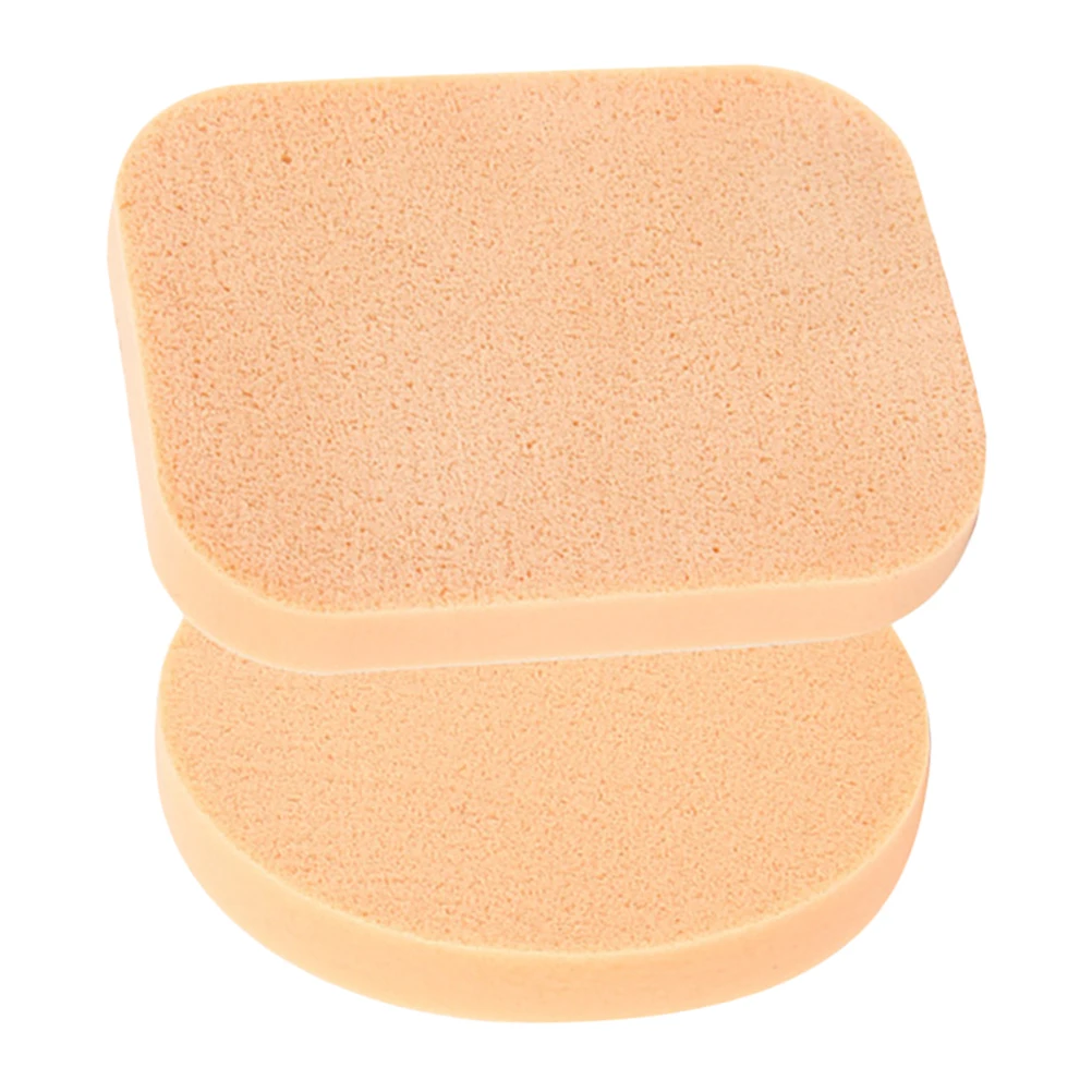 

2Pcs Round Makeup Powder Puff Facial Sponge Premium Quality Dry Wet Use Puff for Home Salon Travel Make-Up Sponge