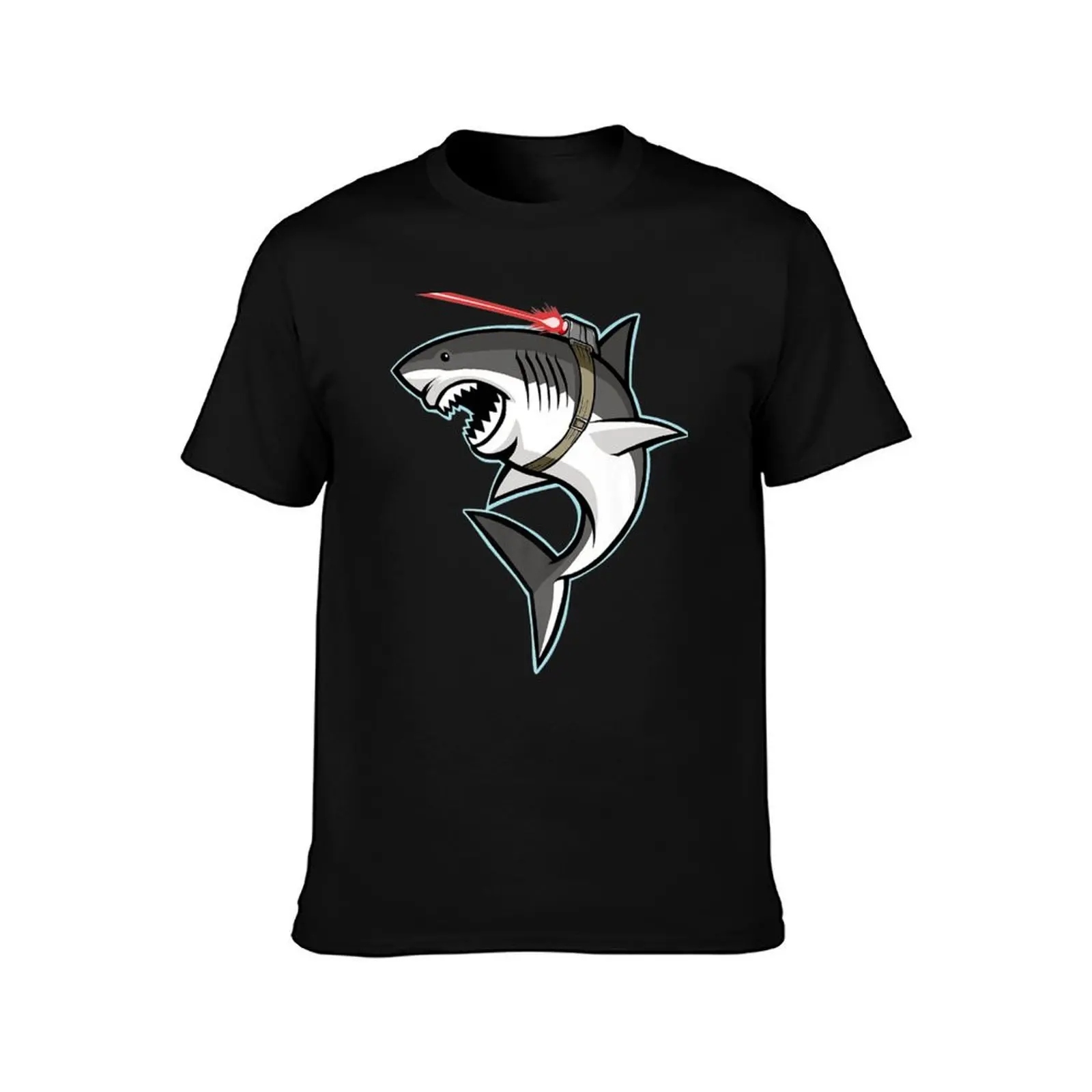 Shark With Laser Beam Graphic T-Shirt graphic t shirt vintage for a boy sweat t shirt for men