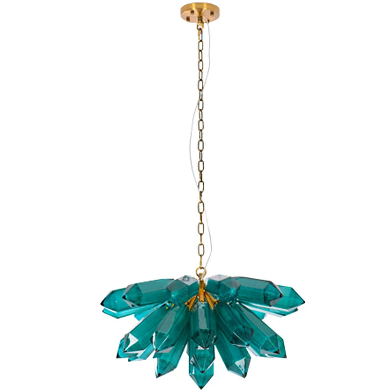 

Nordic high-end living room glass chandelier modern bedroom main lamp dining room villa light luxury decorative lamp