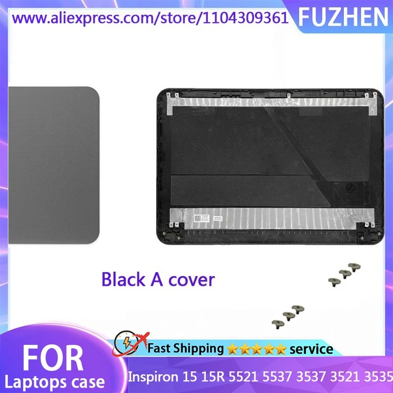 NEW Cover For Inspiron 15 15R 5521 5537 3537 3521 3535 LCD Rear Cover/Front Frame/Palm Pad/Bottom Cover/hinges Black