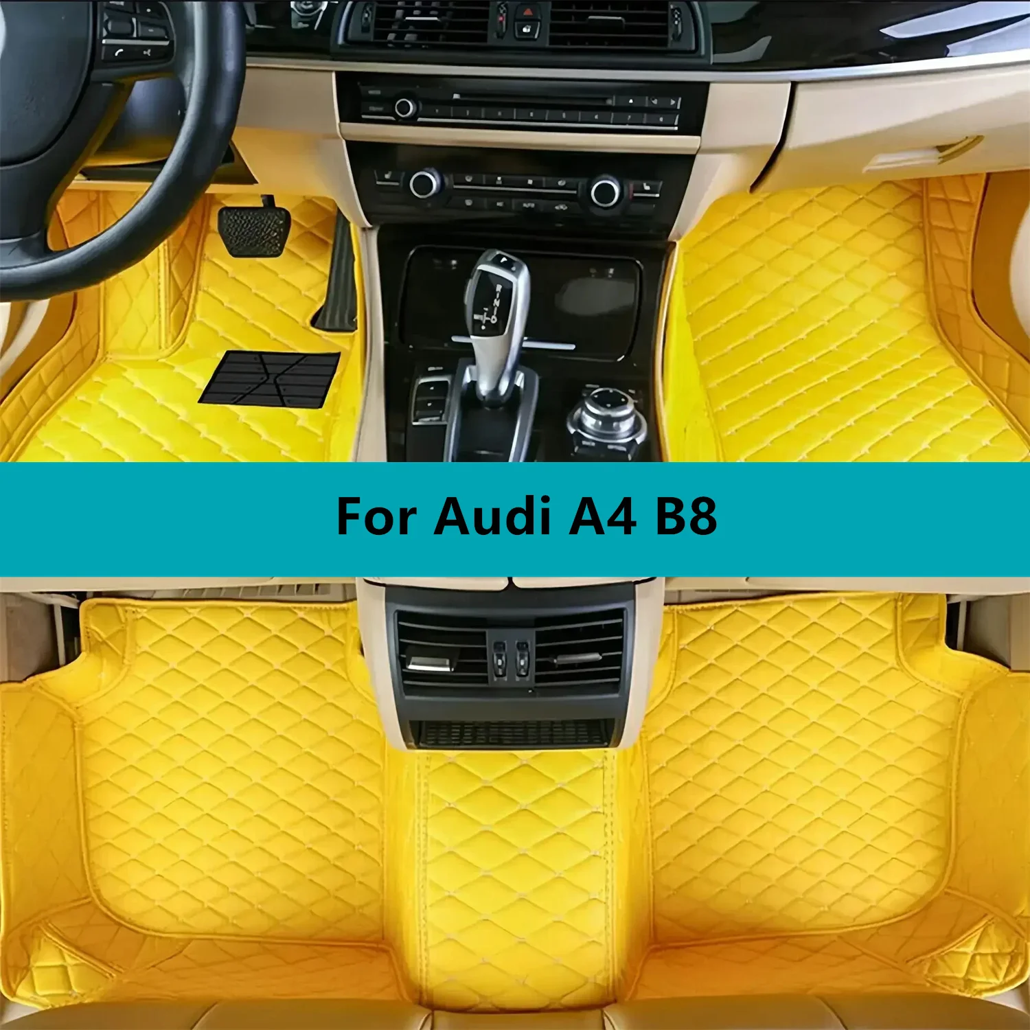 

Car Floor Mats For Audi A4 B8 2008 2009 2010 2011 2012 Leather Cars Mats Carpets Car Mat Interior Accessories
