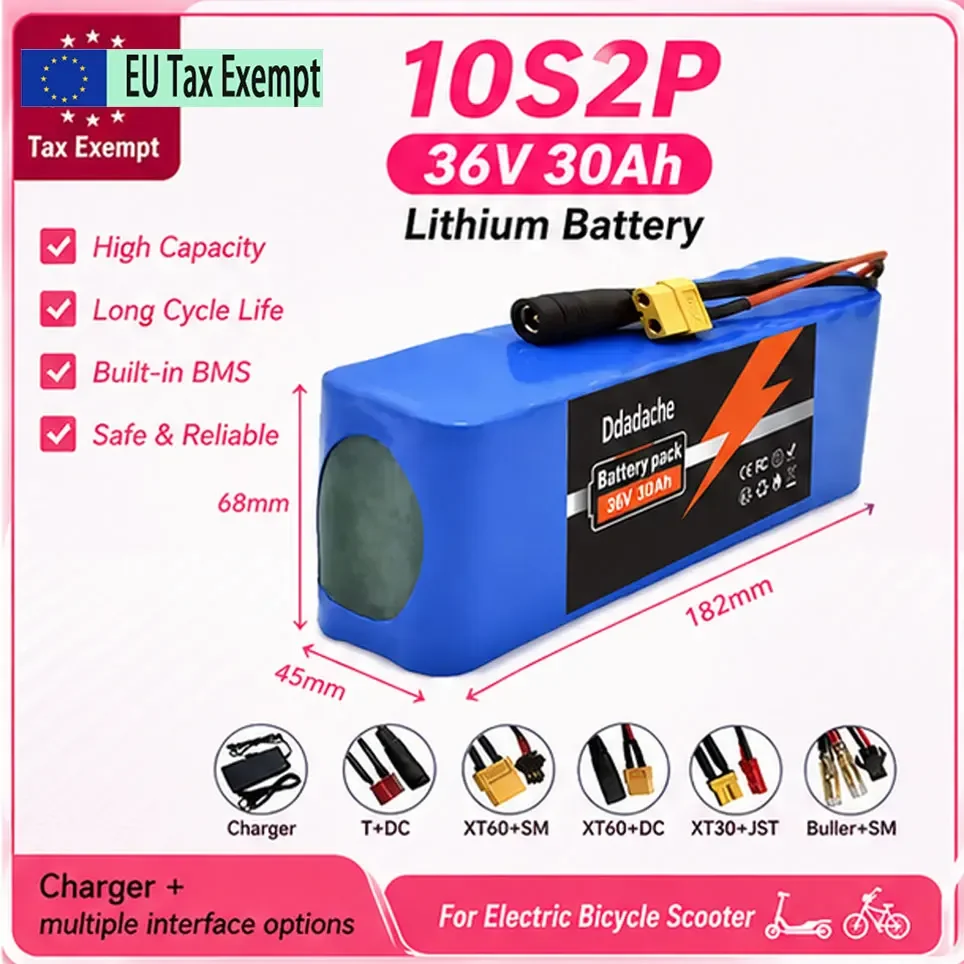 Batteria per scooter elettrico 10S2P 36V 100Ah, batteria al litio per scooter elettrico 36V, batteria per scooter elettrico 500W, batteria 36V 10S2P