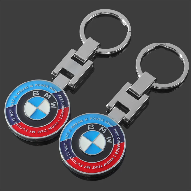 3D Metal/Leather Car Logo Key Chain Keyring Auto Interiors Accessories For BMW E46 E90 E60 F30 F10 X1 X2 X3 X5 X4 X6 X7 G30 G20