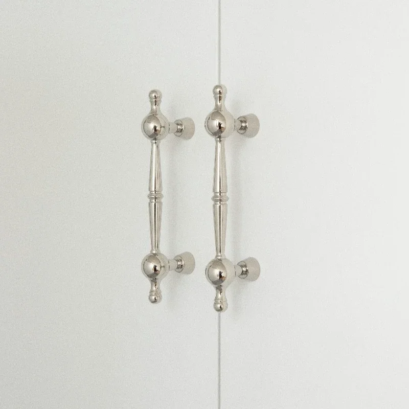 Brass Titanium Silver Cabinet Handles Retro French Style Drawer Pulls for Kitchen Wardrobe Bedroom Dresser Furniture Hardware