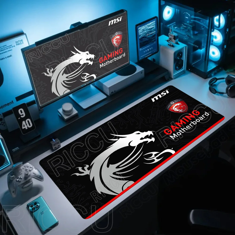 HD XXL 40x90cm Esports PC accessories MSI Game Mouse Pad Gaming Computer Gamer Large natural Rubber Art Mousepad expand Desk Mat