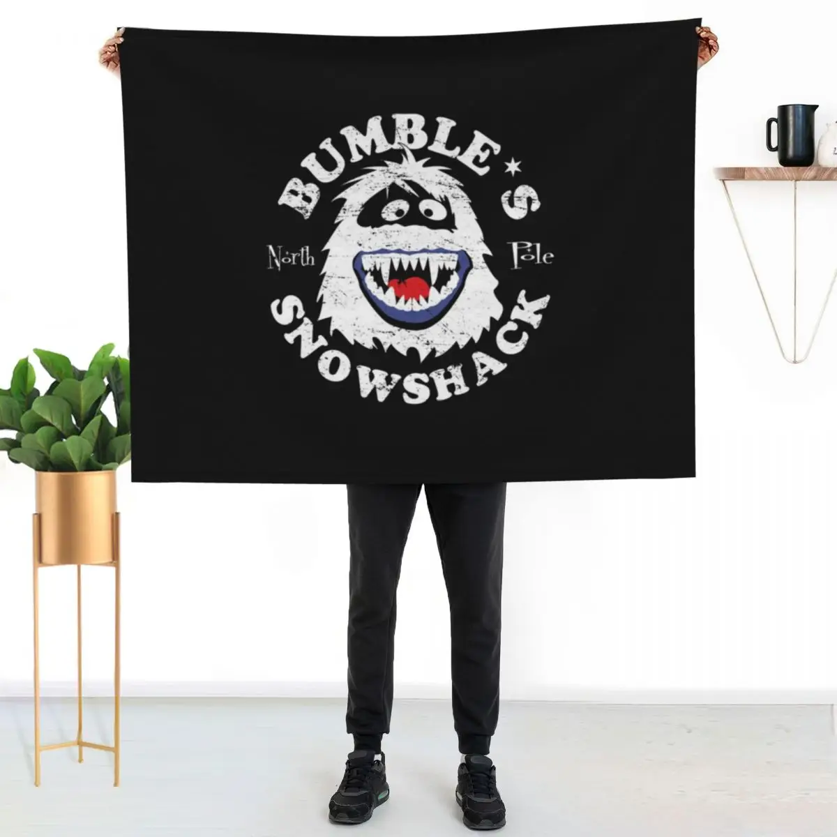 Bumble&x27;s Snowshack Essential T-Shirt Throw Blanket Plaid Personalized Gift Comforter For Decorative Sofa Kid'S Blankets