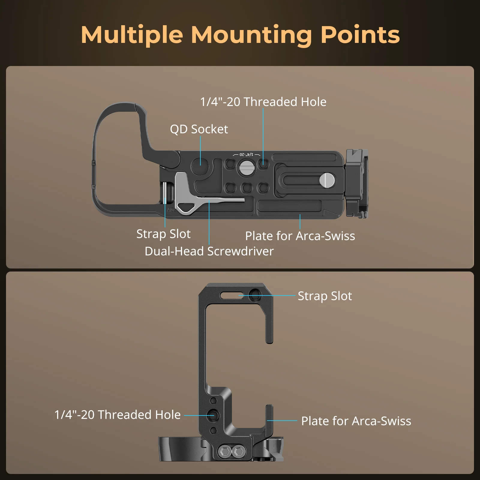 SmallRig Z 6III L-Shape Mount Plate for Nikon Z 6III, Arca-Swiss Quick Release Plate for DJI RS 3/RS 3 Pro/RS 4/RS 4 Pro Gimbals