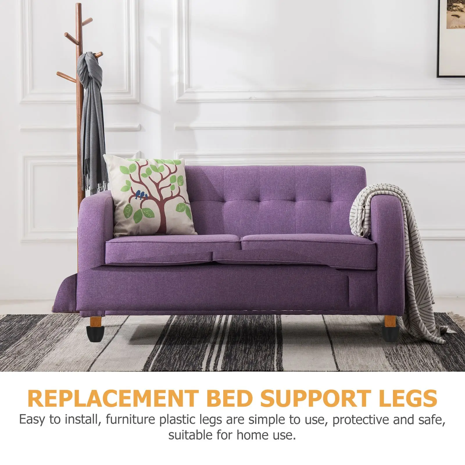 4pcs Couch Leg Support Replacement Foot Table Screw Leg Foot Sofa Foot Chair Foot for Cabinet Replacement Legs Round Sofa Feet image 5
