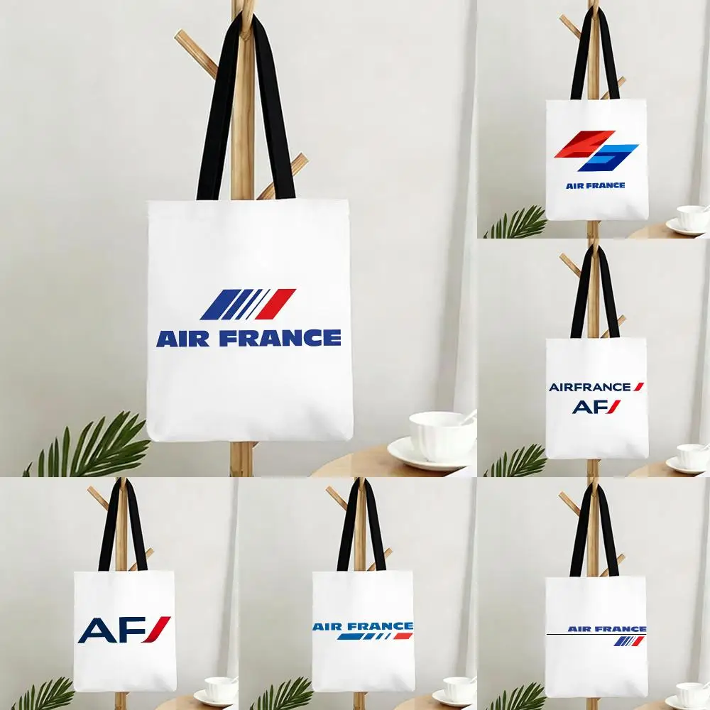 airline aviation logo A-Air France Storage Bags Bags Series Print Bag Lightweight Shoulder Daily Shopping Bags