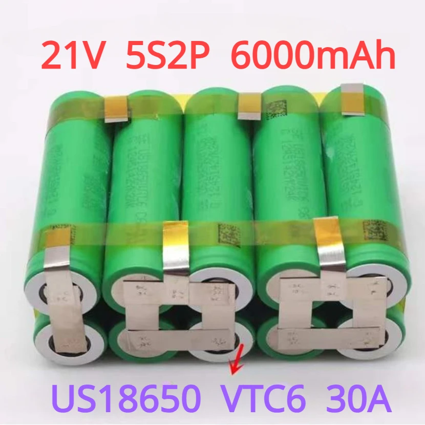 12V US18650 VTC6 3S1P Battery Pack 30 amps for 12.6v Screwdriver Battery Weld Soldering Strip Series Connection (customize)