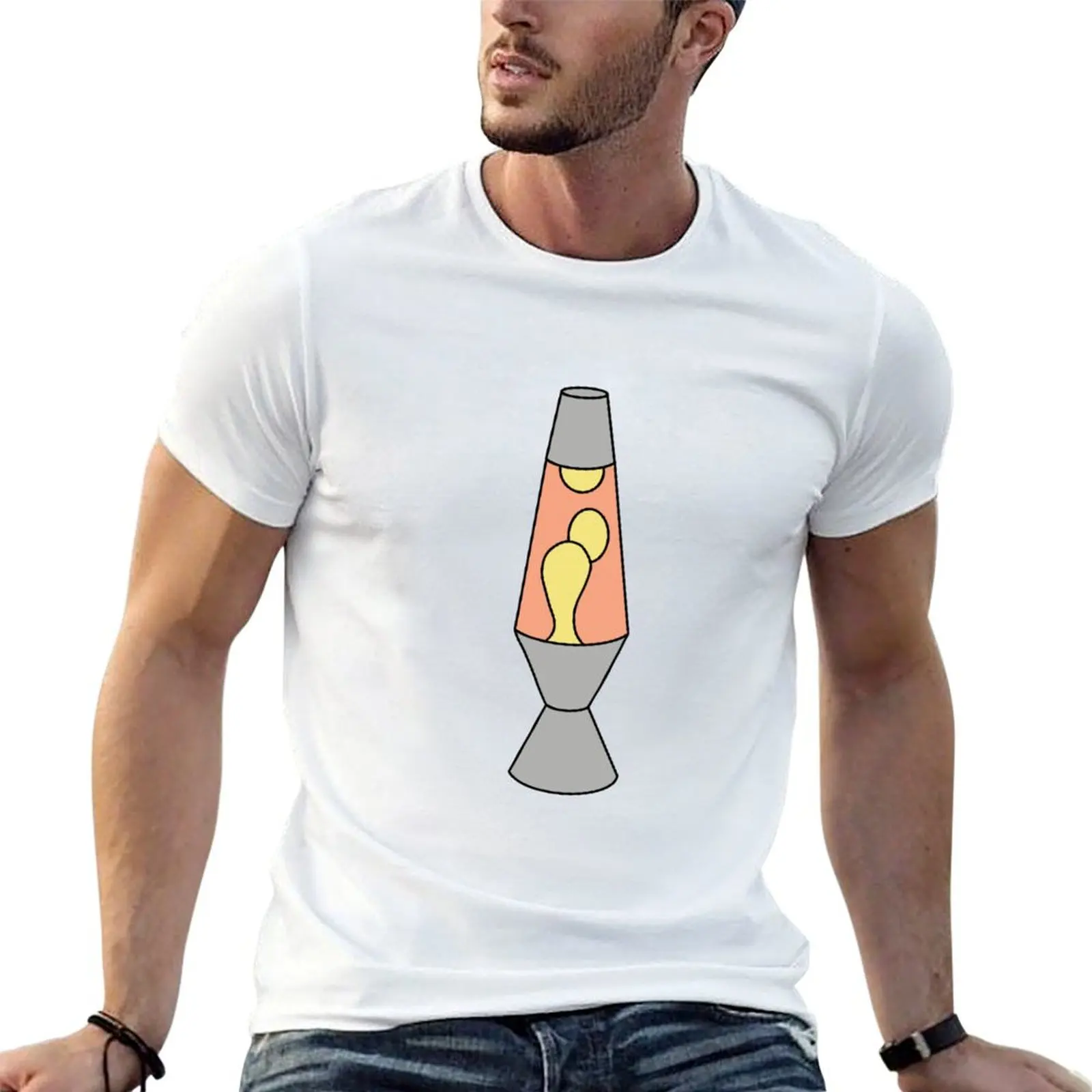 

lava lamp T-Shirt T-shirts oversize topping vintage graphic tee Men's cotton t-shirt