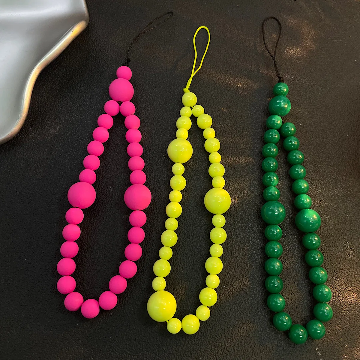 

Colorful bead chain hanging rope jewelry anti drop chain shell pendant CCD camera chain DIY bag pendant for women