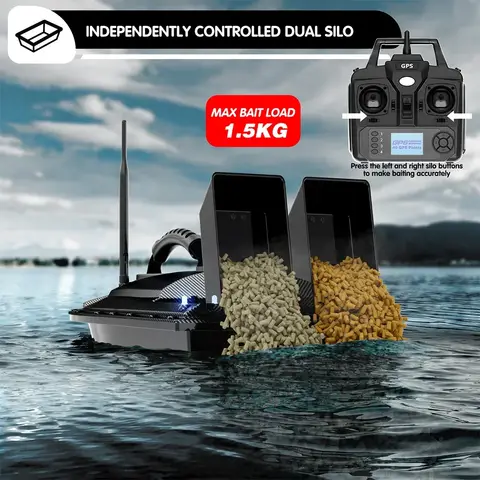 VWVIVIDWORLD 내구성/최대 8시간/GPS 낚시 미끼 보트/500m 제어/어군 탐지기/자동 크루즈/반환/경로 수정