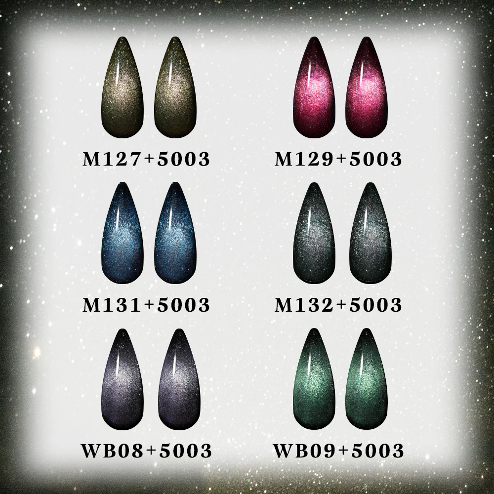 RG 15ML 10ML คู่สะท้อนแสงกระพริบ CAT EYE Magnetic GEL เล็บประกาย Starry Sky CAT EYE เจลเล็บเคลือบเงา
