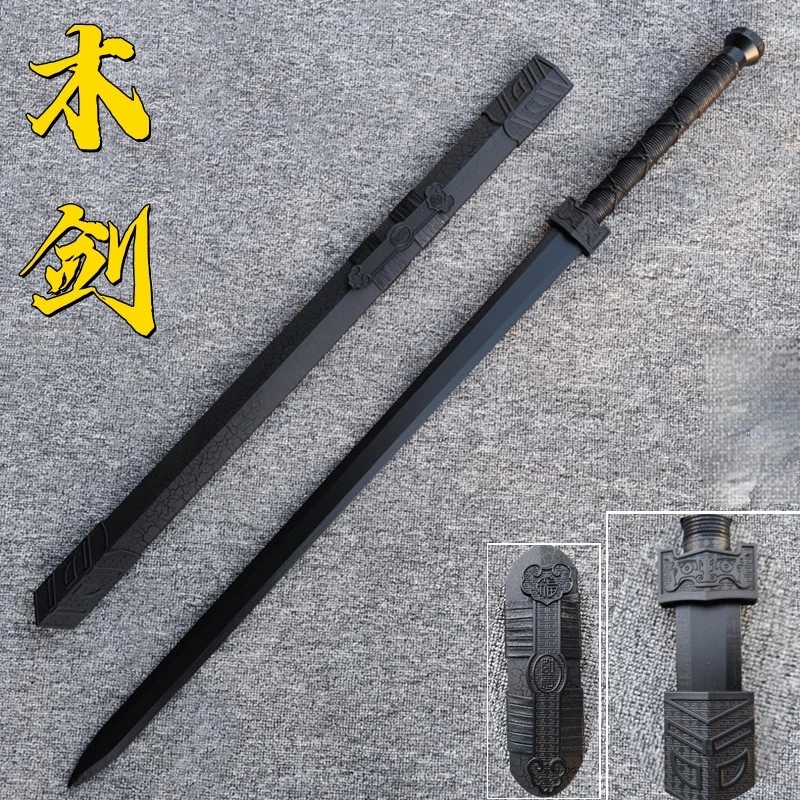 Katana 100cm Wooden Sword Bamboo Ninja Swords Cosplay Sword  Chinese Tang Horizontal Knife Training Xi Props Performance Toy