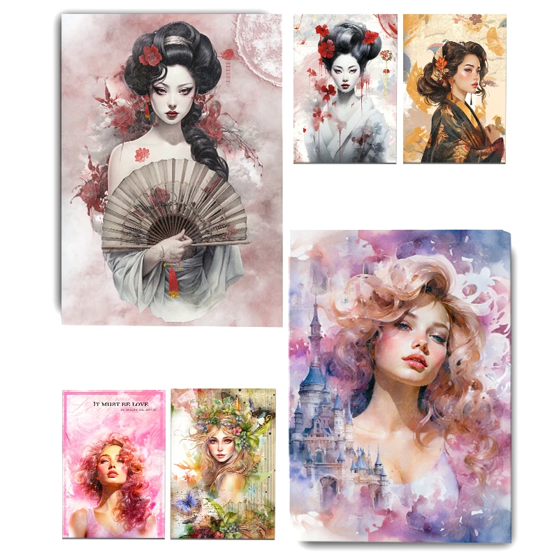 

Retro Paper Original Design WuleeGifts Portrait Scrapbooking Decoration Junk Journal SS24052301 10pcs Sulfuric Acid Crafts Paper