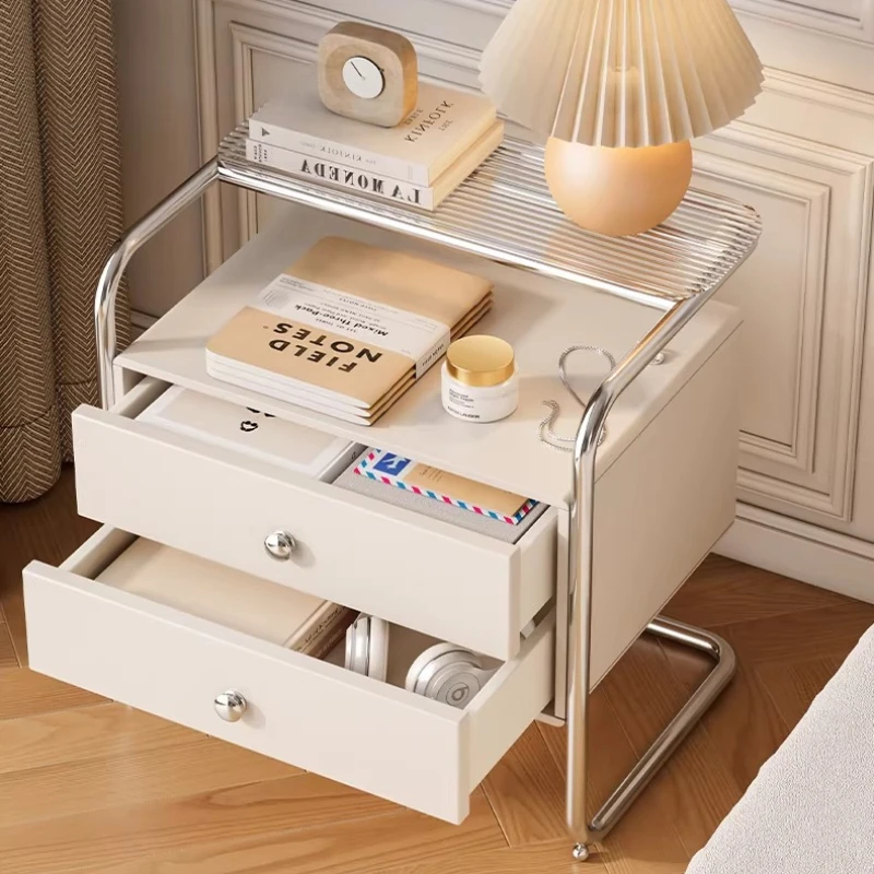 Suspension Nightstand with Storage Minimalist Bedside Table Bedroom Small Side Cabinet Modern Luxury End Table for Living Room