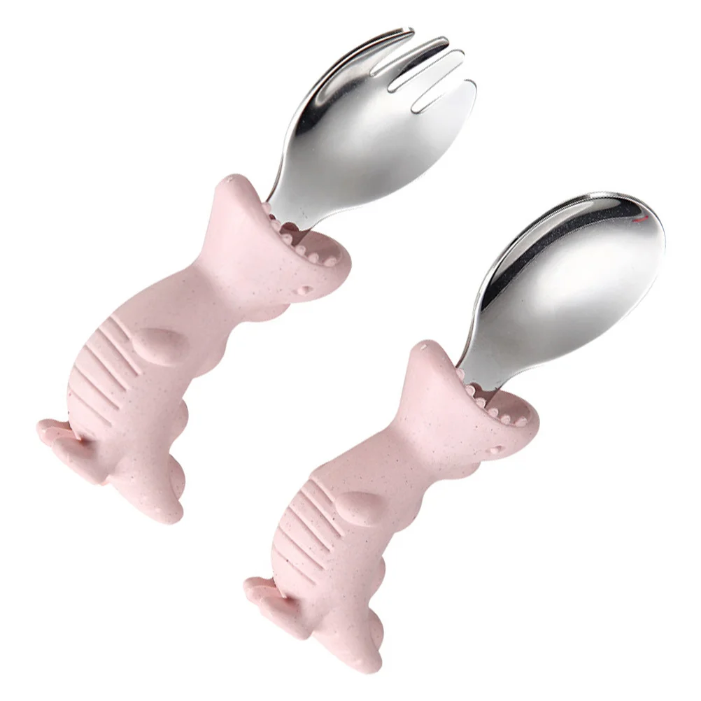 Fourchette et cuillère pour bébé, 2 pièces, ustensiles de formation pour enfants, accessoires de cuisine pour nouveau-né