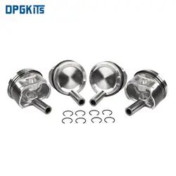 06B107065N 06B107065F 06B107099AG 06B107099R 4PCS Pistons & Rings For VW Golf GTI Bora Passat BEETLE Audi A4 TT QUATTRO 1.8T