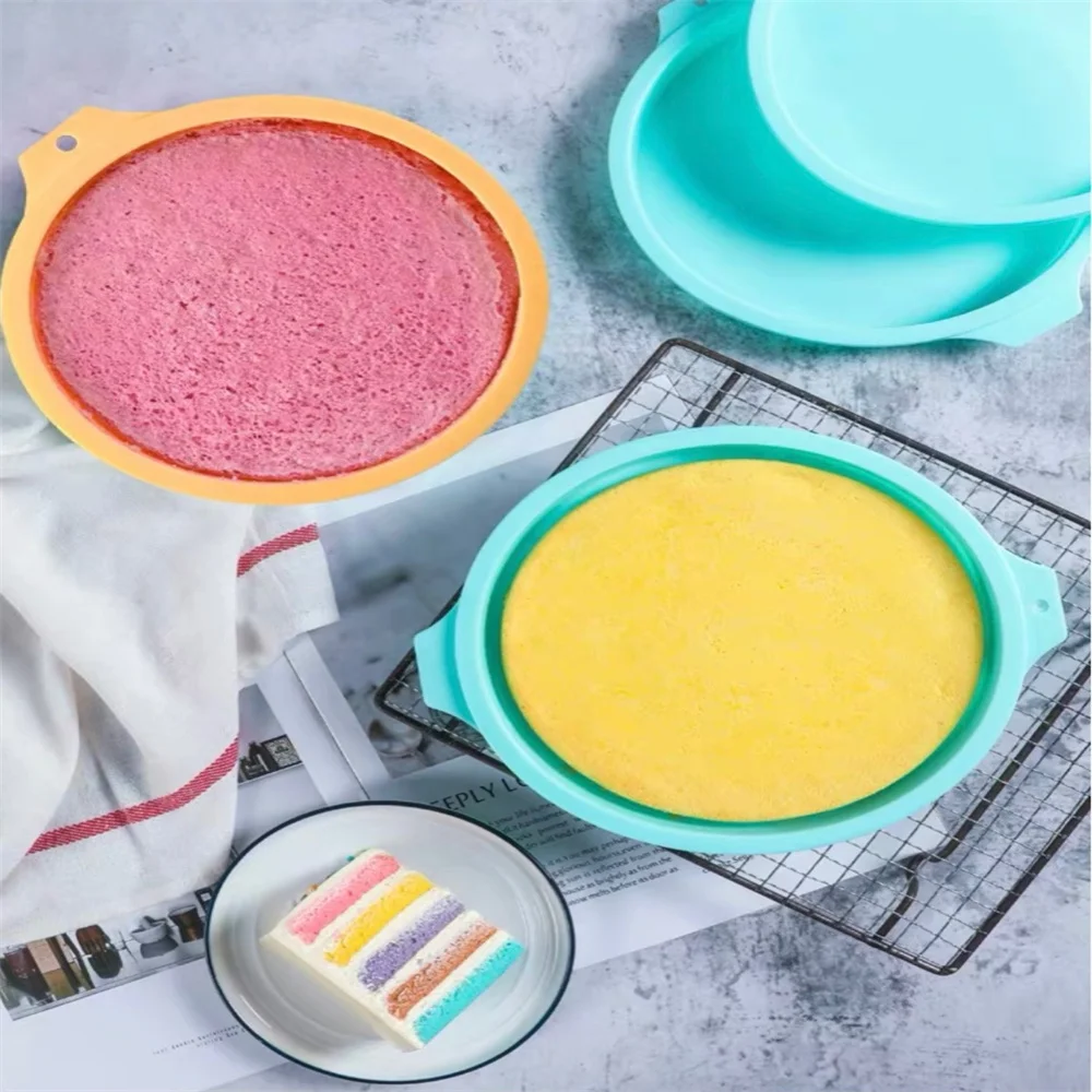 Silicone mold cake baking tools utensils abrasive baking tray rainbow layered hurricane embryo household supplies steamed cake