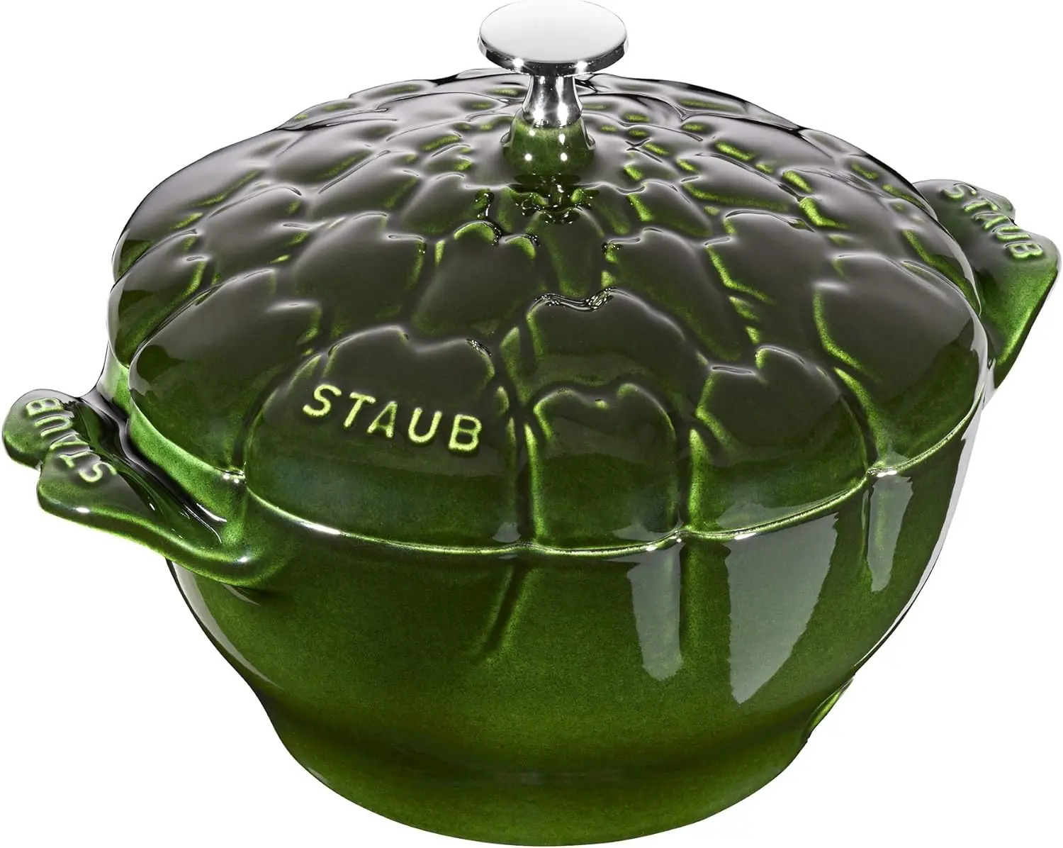 Staub Cast Iron 3-qt Artichoke Cocotte - Basil, Made in France