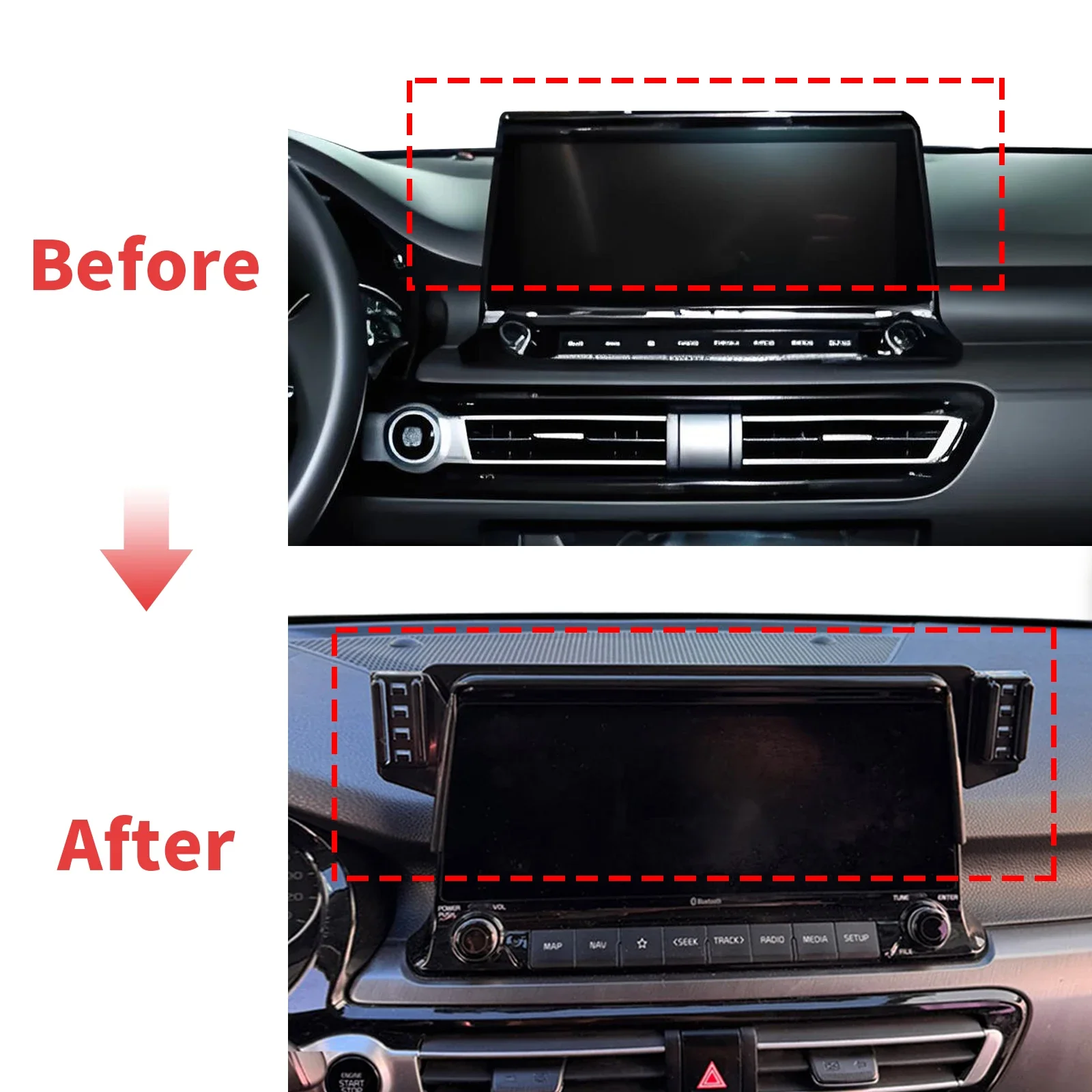 

for KIA Seltos KX3 RHD/LHD 2019-2021 Screen Base Phone Holder Mount ​​ Secure Clip Car​​ accessoires