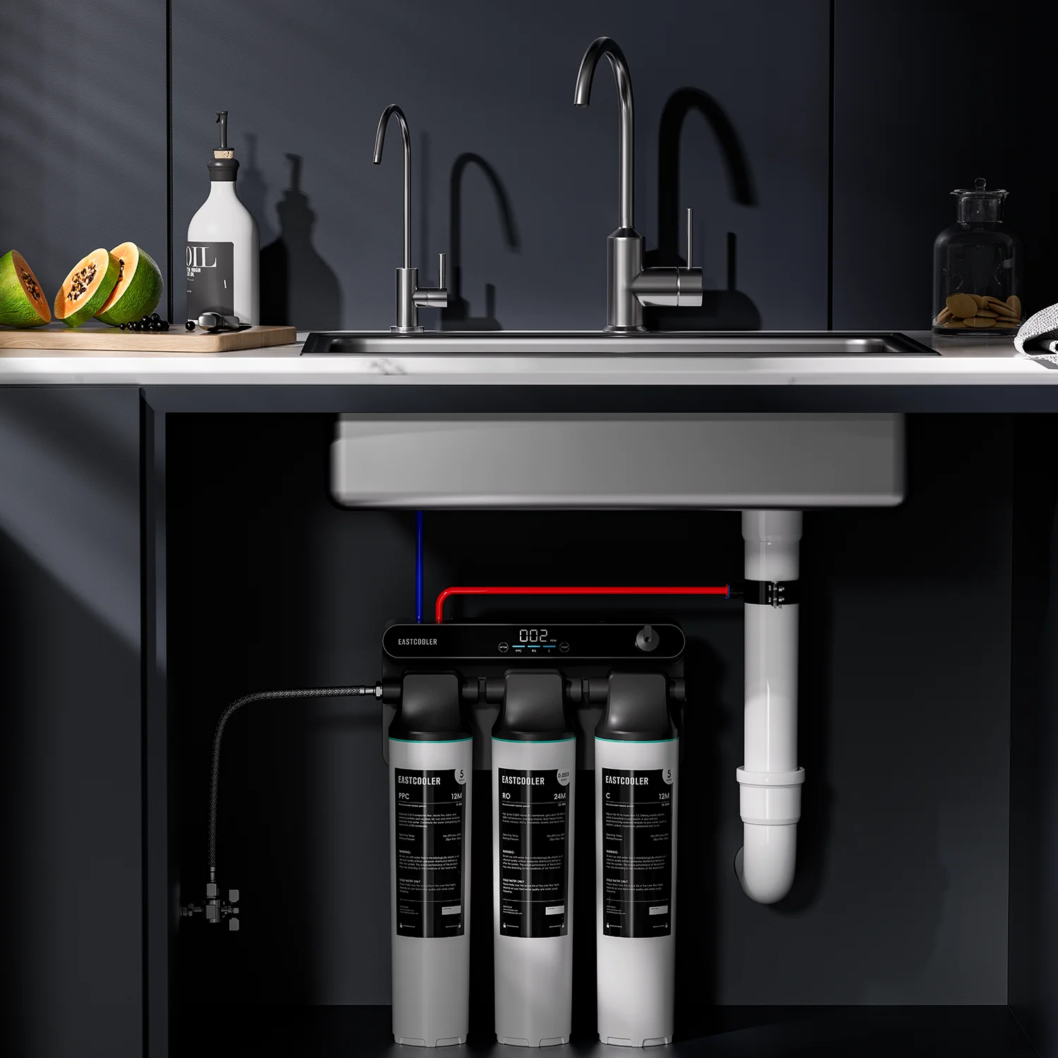 Under-Sink 600G Reverse Osmosis Water Purifier - Non-Electric Design