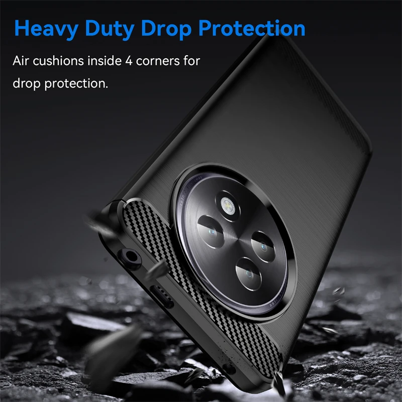 For Realme 13 Plus Case Anti-knock Soft Silicone Carbon Fiber Back Cover Realme 13 Plus Case For Realme 13 Plus Case 6.67 inch