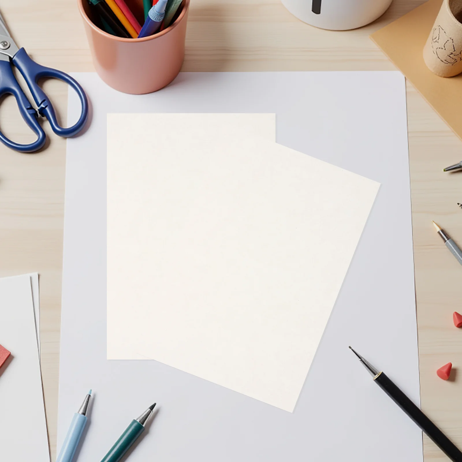 

50Pcs Thick Xuan Paper Chinese Calligraphy Double-Layer Rice Paper Sheets for Brush Painting Drawing Practice Art Supplies