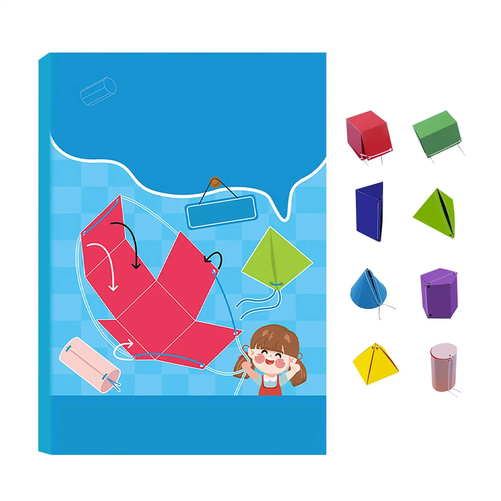 Geometry Learning Aids Space Thinking Training Game Interactive Pull-String Geometry Learning Kit With Models for Homeschool