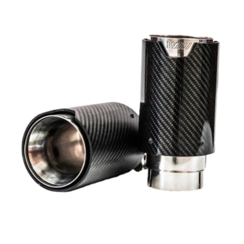 

New Style Chrome Stainless Steel Carbon Fiber Muffler Exhaust Tip For M2 M3 M4 F87 F80 F82 F83 M5 F10 M6 F12 F13 X5M X6M