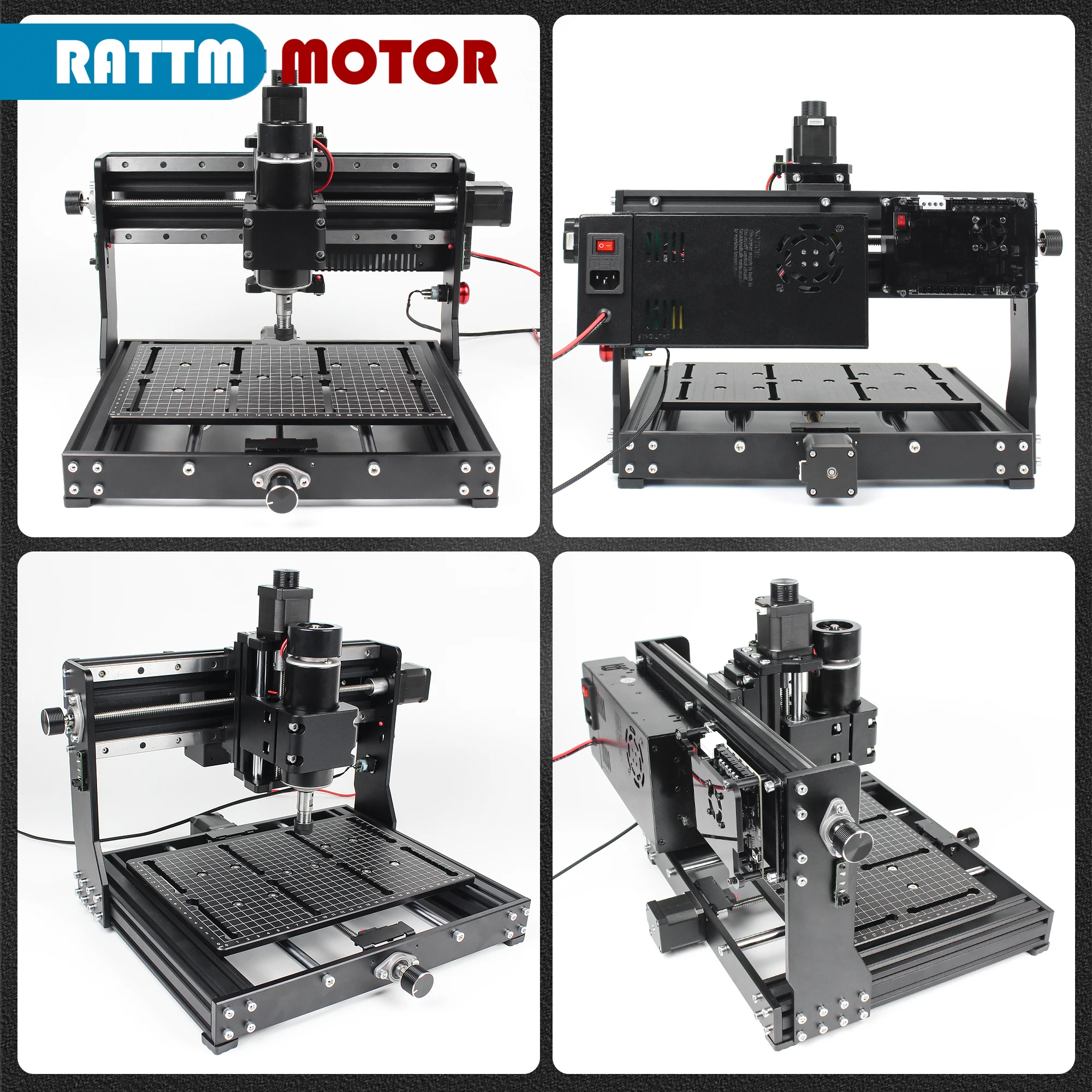 USA Stock CNC 3020 Plus Wood Router 500w Spindle GBRL Control for Metal Acrylic MDF Linear Guide Version Milling Cutting Machine