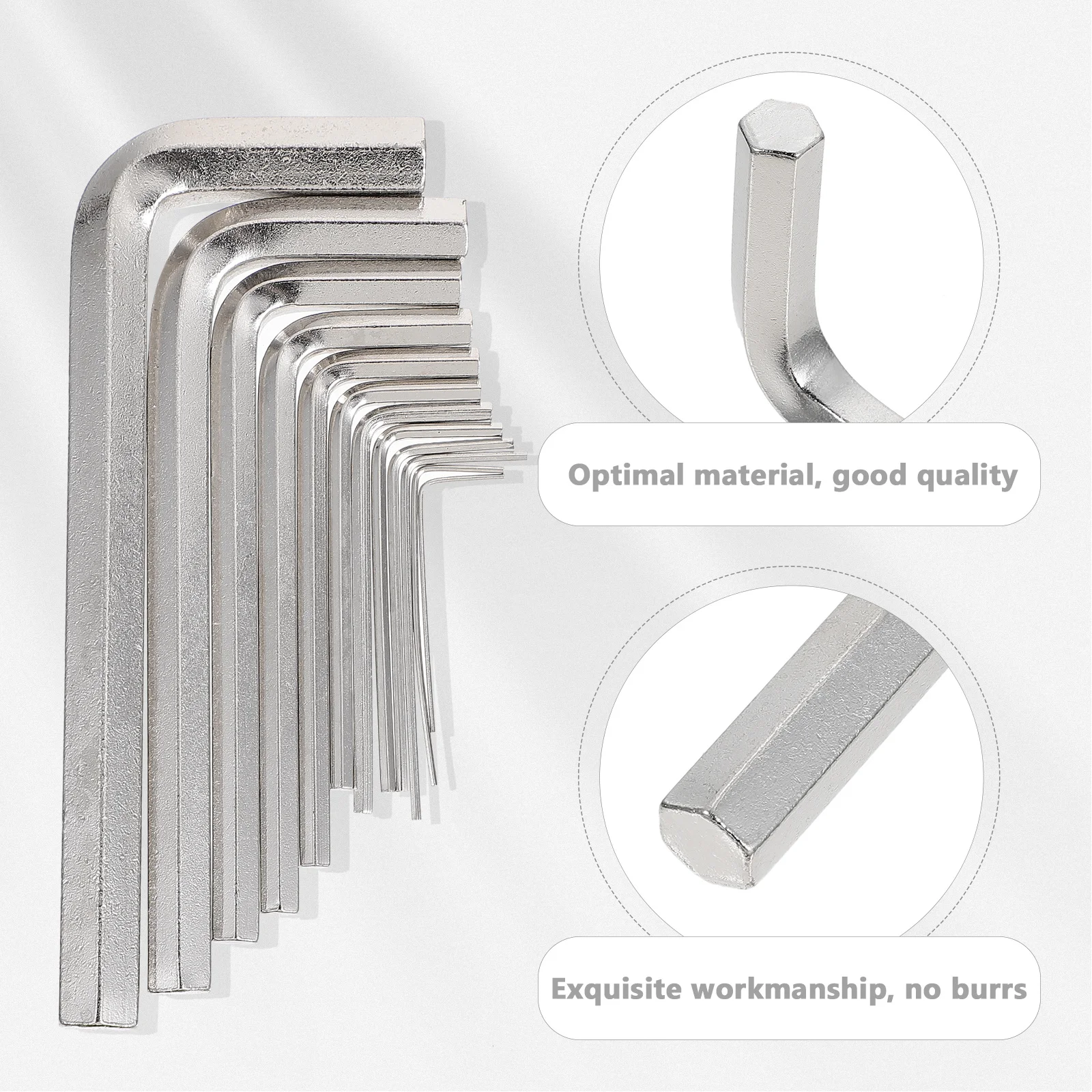 

12Pcs L Shape Hexagonal Allen Wrench Set Premium Carbon Steel Anti Rust Wear Resistant Spanner Key for Vehicle