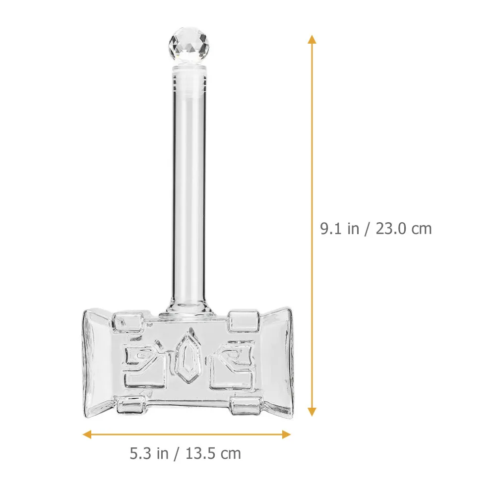 

Glass Wine Decanter Hammer Shape Clear Glass Whiskey Decanter Wine Dispenser Liquor Bottle Elegant Drinking Accessory