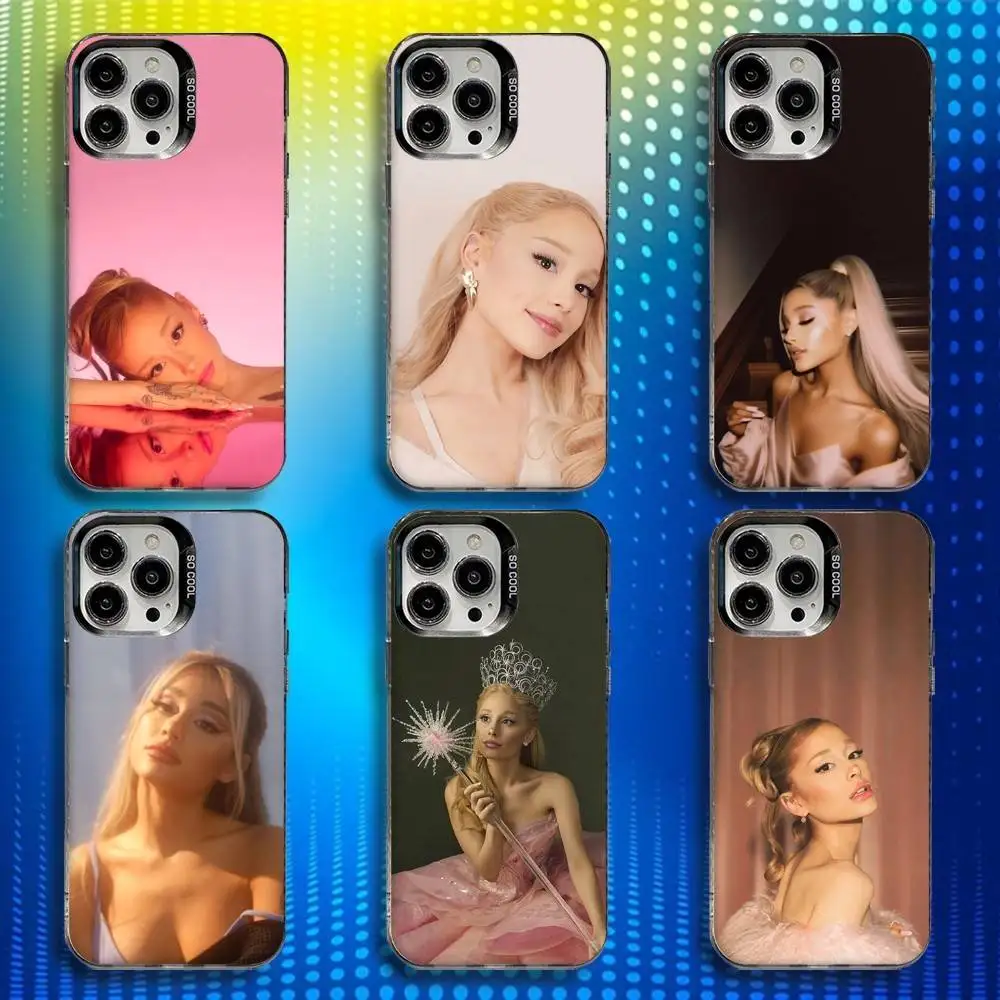 

A-Ariana Intro Grande Phone Case For iPhone 16,15,14,13,12,11,Mini,Pro,SE,MAX White Matte Shockproof Cover