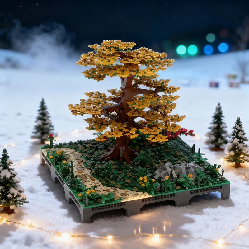 2660pcs MOC Diorama Of A Maple Tree Modular Streetscape Model Building Blocks Creative DIY Gift Display Decor Assemble Premium