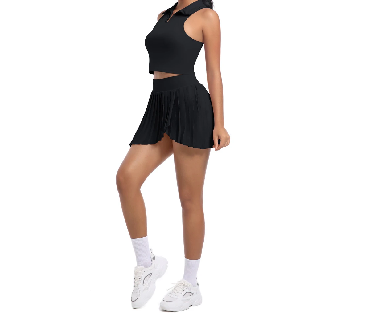 Yoga Suit Sports Set Sexy Breathable Quick Drying Sport Brassiere Tennis for Women Dance Fitness Solid Sports Skirts Female