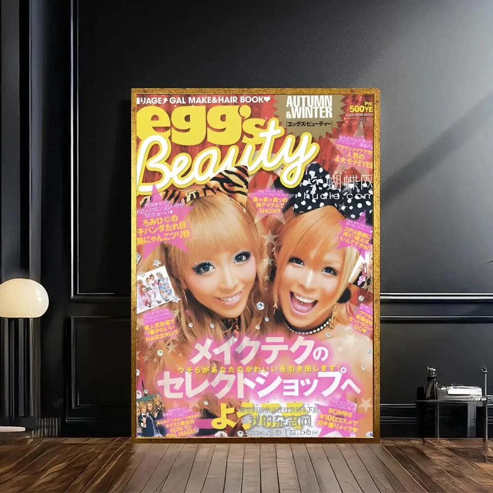 Kunstwerk, Gyaru-Magazin-Illustrationsposter, selbstklebender, wasserfester Papieraufkleber, Wanddekoration für Kaffeehaus, Bar, Zimmer – Detail 12