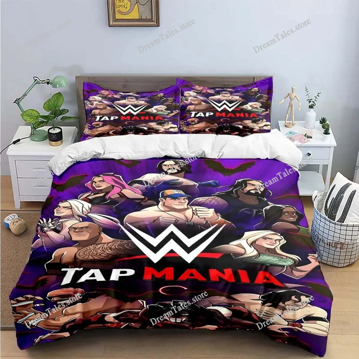 

Fashion 3D Wrestling Sports W-Wwe Print Bedding Sets Bed Supplies Set Duvet Cover Bed Comforter Set Bedding Set Luxury Gift
