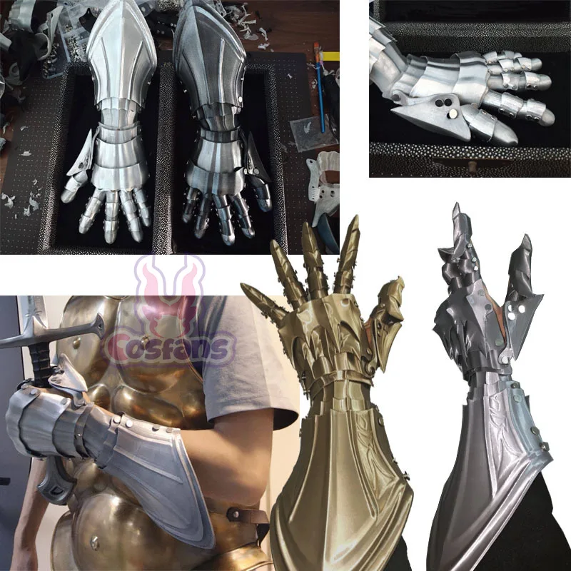 

New Version 3D Printing Handmade Knight Gauntlet Mechanic Long Gloves Middle Earth Collection Cosplay Punk Hand Armor Prop