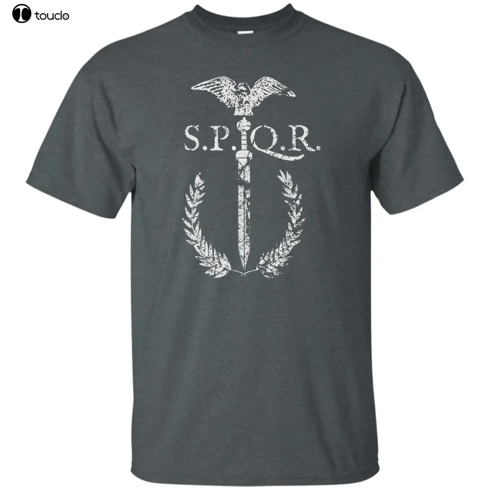 Spqr Roman Gladius Eagle Rome Empire Wreath Sword Legion Gladiator Emblem 2019 Men T Shirt Fashion O-Neck Homme Create T Shirt