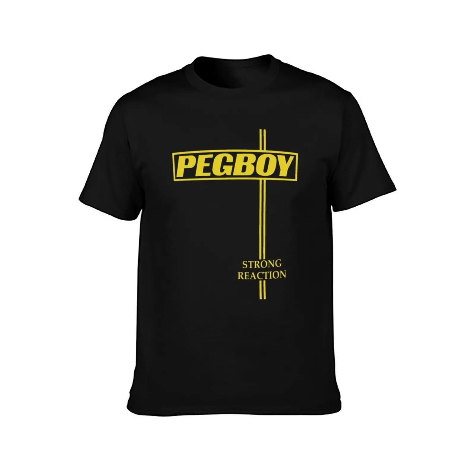 Reaction Pegboy T-Shirt, Summer Casual Cotton Tee, Oversized Streetwear Tops, Vintage Graphic Print, Loose Fit Short Sleeve