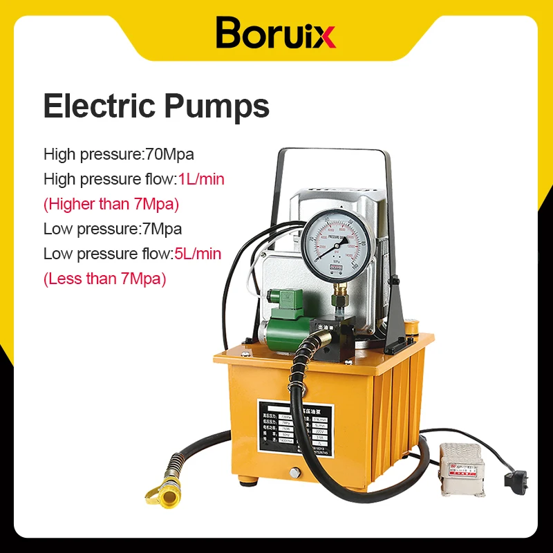 

70Mpa Electric Hydraulic Pump 0.75KW 220V/380V High Pressure Unit with Solenoid Valve & Gauge for Hydraulic Tools