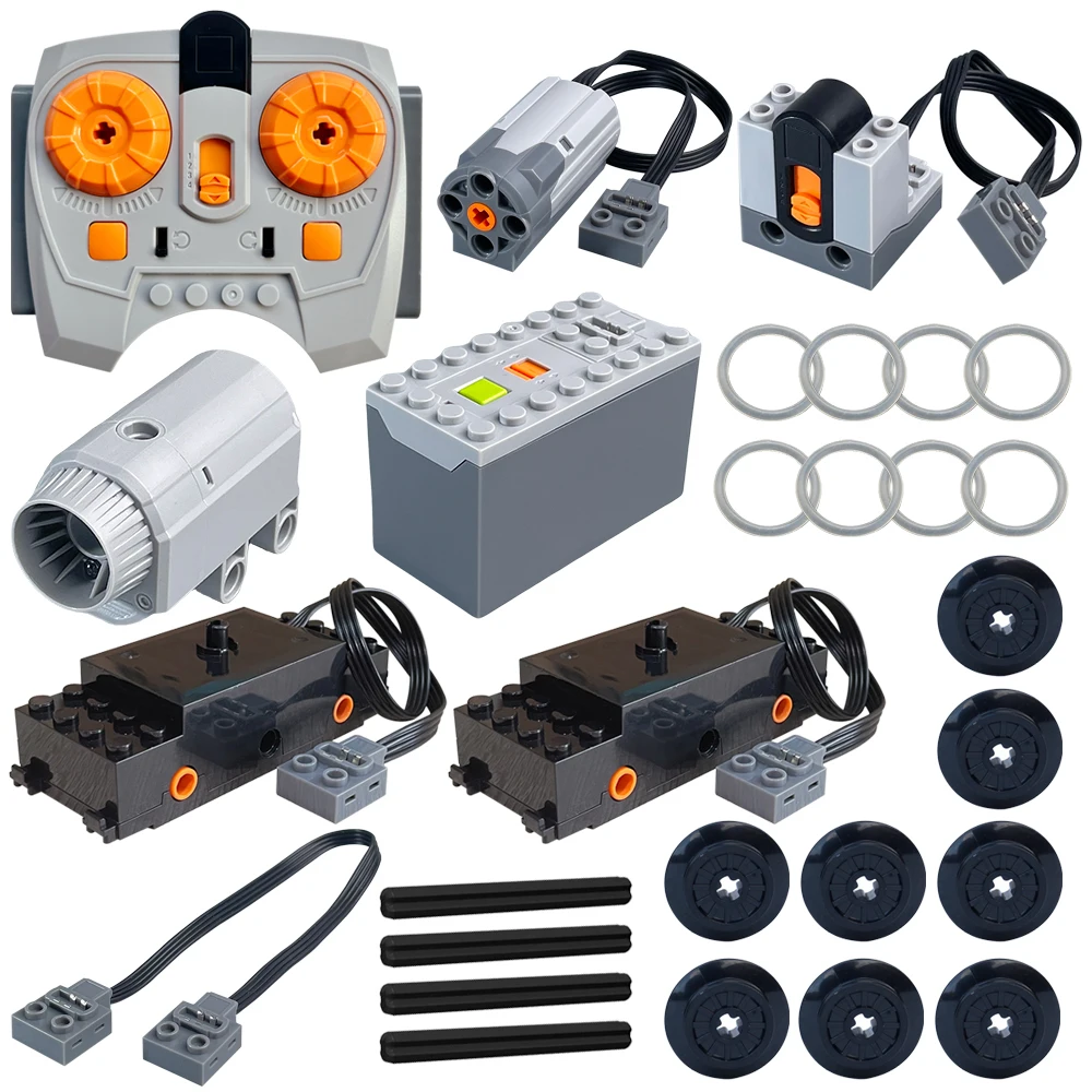 

88002MOCPowerFunctionsPower Boost Set: Технические высокоскоростные моторные блоки, совместимые с наборами DIYTrack Sets 10254, 53401 и 53400.