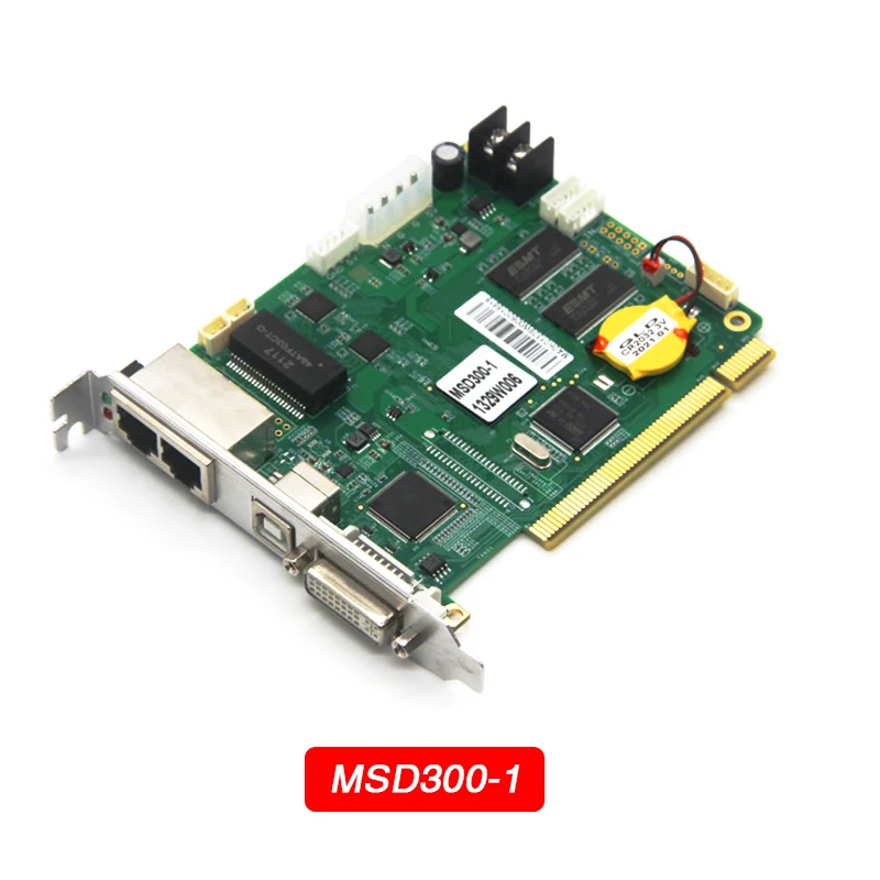 NovaStar Synchronous Full Color Sending Card MSD300-1 LED Display Sync Controller Support Max 1280*1024 Pixel ,Dual rj45 Export