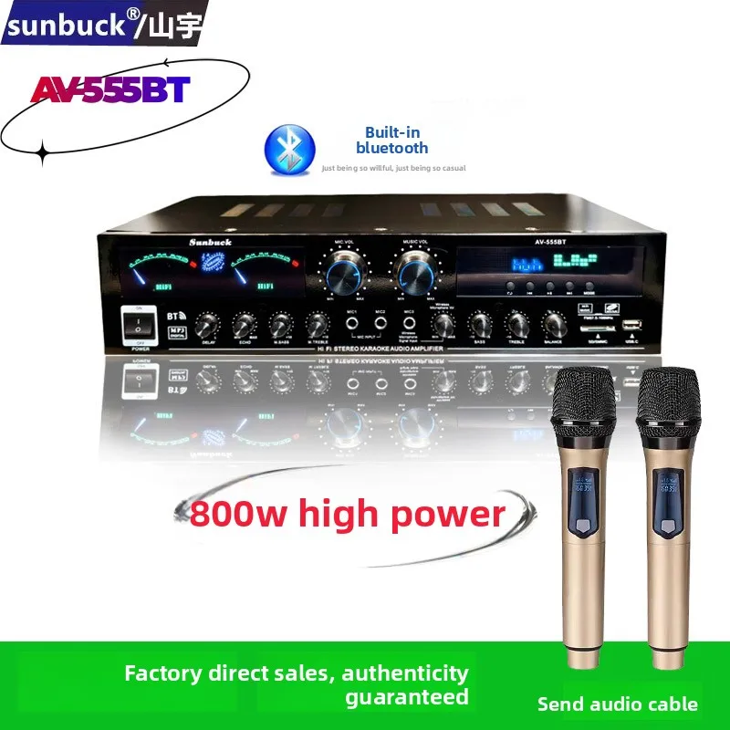 

Hot Sales Sunbuck Shanyu 5-channel home high-power amplifier Bluetooth Karaoke home theater heavy bass