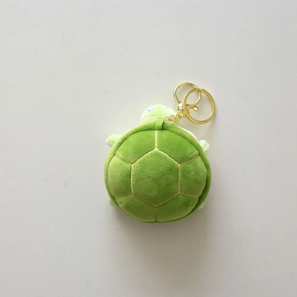 Nuevo llavero de muñeco de tortuga de dibujos animados, pequeño colgante creativo de bolsa de tortuga de peluche, llavero de coche de 10 cm, regalos