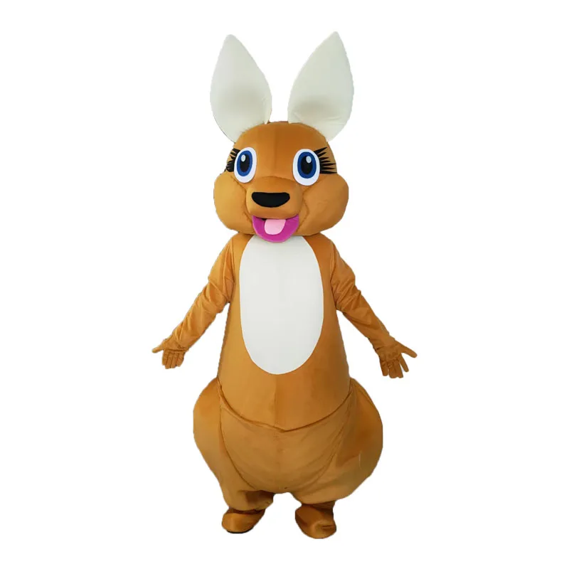 Costume de mascotte kangourou pour Halloween, carnaval, marche, dessin animé, beurre, souris, publicité, événement, affaires, drôle, ensemble